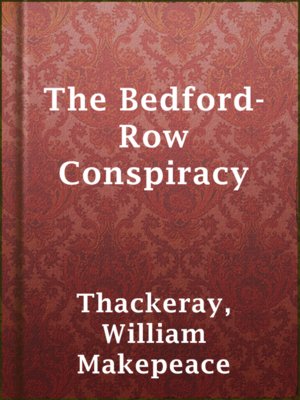 cover image of The Bedford-Row Conspiracy